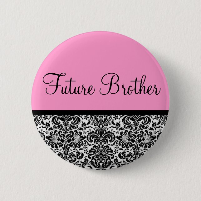 Macaron Rond 5 Cm Futur frère (Devant)