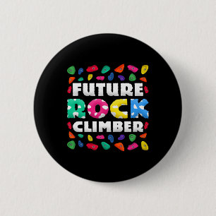 Macaron Rond 5 Cm Futur grimpeur de rochers