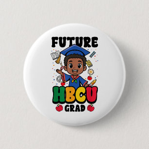 Macaron Rond 5 Cm Futur Hbcu Grad Boy Black History College Graduat
