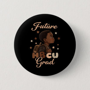 Macaron Rond 5 Cm Futur Hbcu Grad Histoire Noire Mois Garçon Graduat