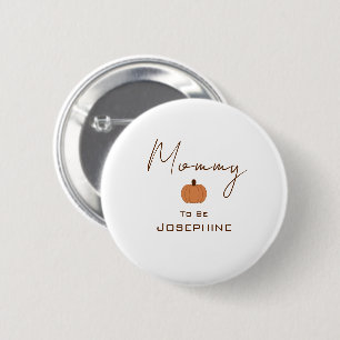 Macaron Rond 5 Cm Futur Maman au Genre Neutre Citrouille Moderne