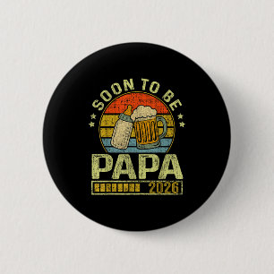 Macaron Rond 5 Cm Futur Papa 2026 Futur Papa Bientôt Promu Papa