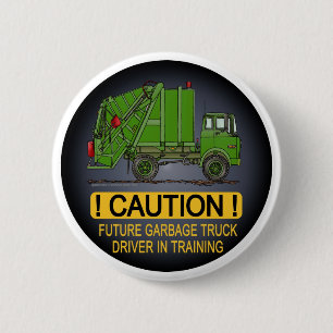 Macaron Rond 5 Cm Futur Pin de bouton de conducteur de vert de