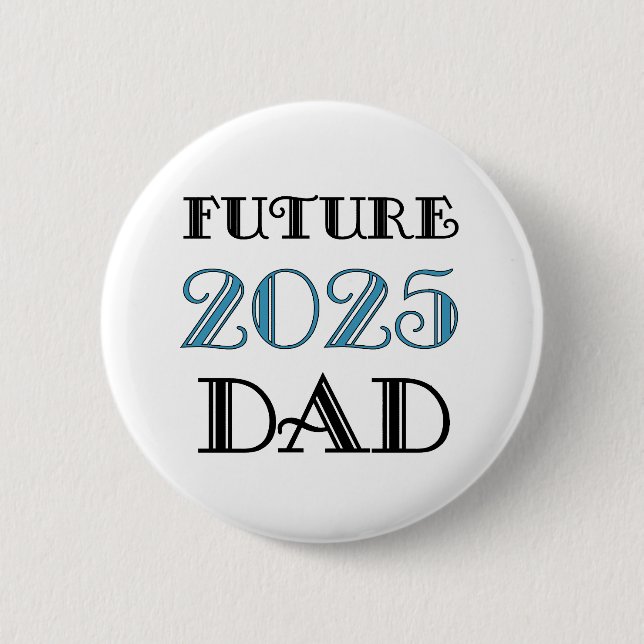 Macaron Rond 5 Cm Future Papa 2025 (Devant)