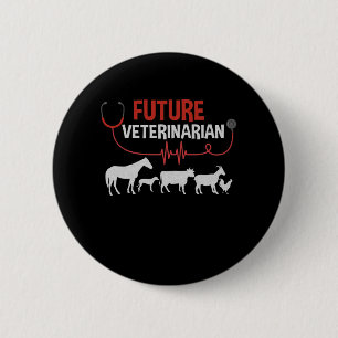Macaron Rond 5 Cm Future Veterinarian