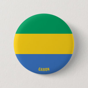 Macaron Rond 5 Cm Gabon Drapeau charmant patriotique
