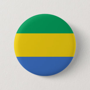 Macaron Rond 5 Cm Gabon flag