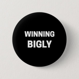 Macaron Rond 5 Cm Gagnant Bigly Trump Mots Vocabulaire Politique Tee
