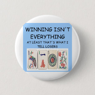 Macaron Rond 5 Cm Gagnant de MAHJONG