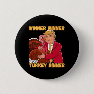 Macaron Rond 5 Cm Gagnant Dîner Turquie Dîner Drôle Thanksgiving Tru