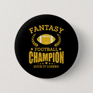 Macaron Rond 5 Cm Gagnant Fantasy Football Champ Champion Draft Foot