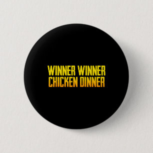 Macaron Rond 5 Cm Gagnant Gagnant Dîner de Poulet Noir Hommes Modern