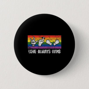 Macaron Rond 5 Cm Gagnera toujours Assie Sourde Conscience Lgbt Gay 