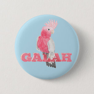 Macaron Rond 5 Cm Galah Australain Bird