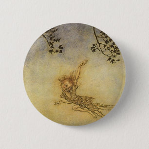 Macaron Rond 5 Cm Galet, un lutin par Arthur Rackham