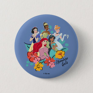Macaron Rond 5 Cm Gals d'aventure Disney Princess