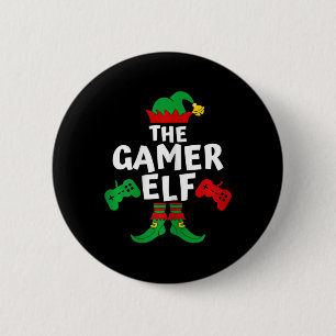 Macaron Rond 5 Cm Gamer Elf Famille Correspondances Chemises Cadeaux