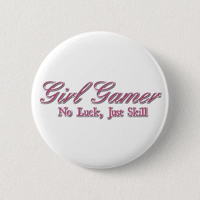 Macaron Rond 5 Cm Gamer fille (Devant)