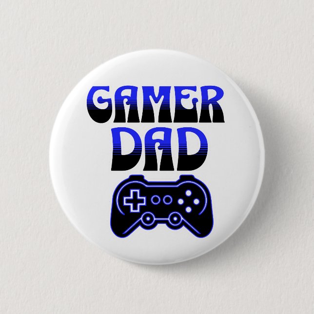 Macaron Rond 5 Cm Gamer papa (Devant)