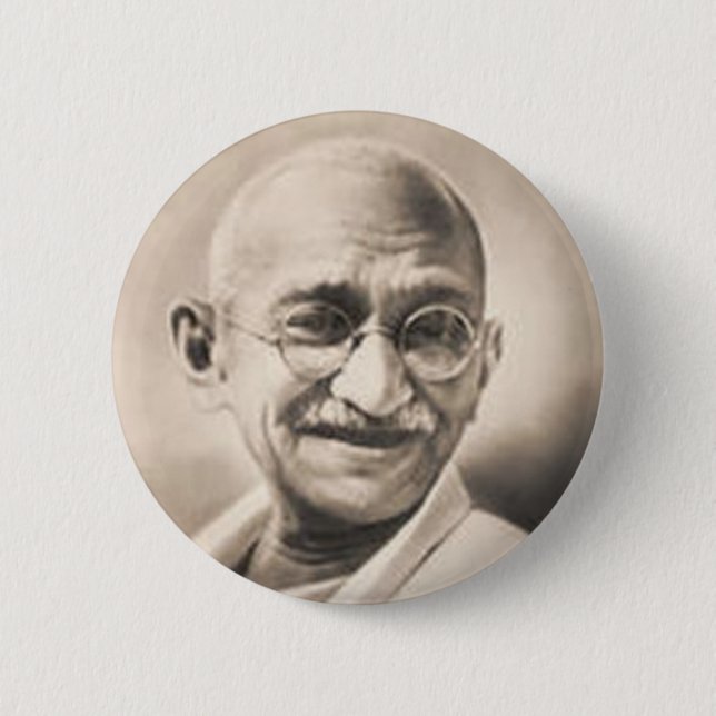 Macaron Rond 5 Cm Gandhi (Devant)