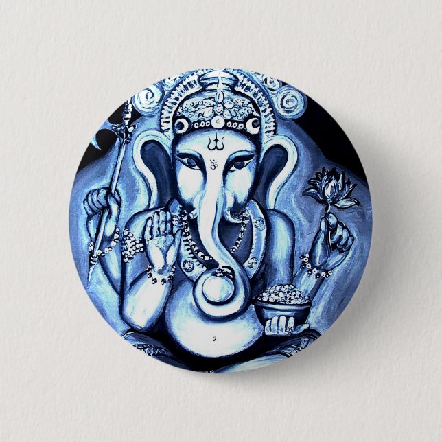 Macaron Rond 5 Cm Ganesha (Devant)