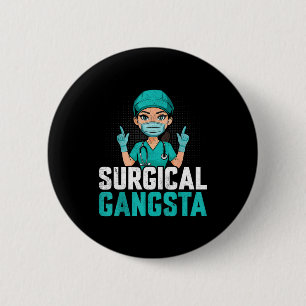 Macaron Rond 5 Cm Gangsta chirurgical technologue en chirurgie Techn