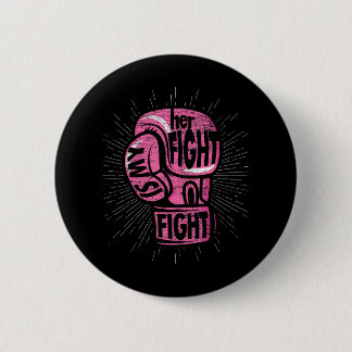 Macaron Rond 5 Cm Gants De Boxe Sa Lutte Est Mon Combat Cancer Du Se