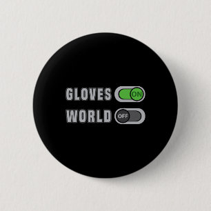 Macaron Rond 5 Cm Gants Drôle Sur World Off Fitness Boxing Tee Worko