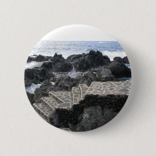Macaron Rond 5 Cm Garachico, Tenerife bouton personnalisé