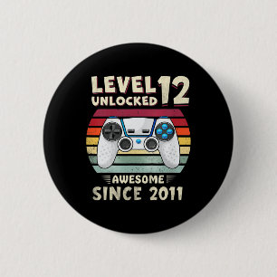 Macaron Rond 5 Cm Garçon 11 ans Anniversaire 11 ans Drôle Joueur 11è