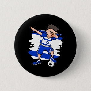 Macaron Rond 5 Cm Garçon de football qui fait le dab - Maillot d'Isr