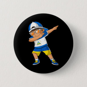 Macaron Rond 5 Cm Garçon moitié nicaraguayen ukrainien Nicaragua Ukr