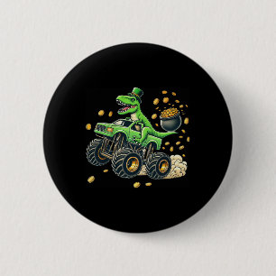 Macaron Rond 5 Cm Garçon Monster Truck T-rex St Patricks Day Dinosau