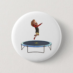 Macaron Rond 5 Cm Garçon sur Trampoline