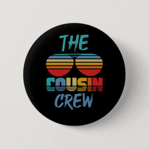 Macaron Rond 5 Cm Garçons Cousin Crew Papa Maman Enfants Fête Cousin