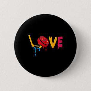 Macaron Rond 5 Cm Garçons de glace de hockey crème goutte Amour de h