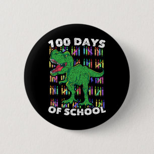 Macaron Rond 5 Cm Garçons Filles Enfants Étudiants T Rex 100 Jours D