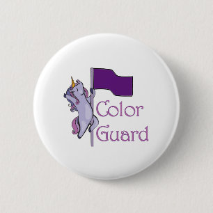 Macaron Rond 5 Cm Garde du drapeau : Licorne