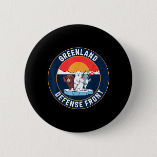 Macaron Rond 5 Cm Garde du Groenland lar Ours Lance Emblème Arctique