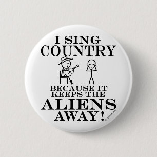 Macaron Rond 5 Cm Garde le pays parti d'aliens