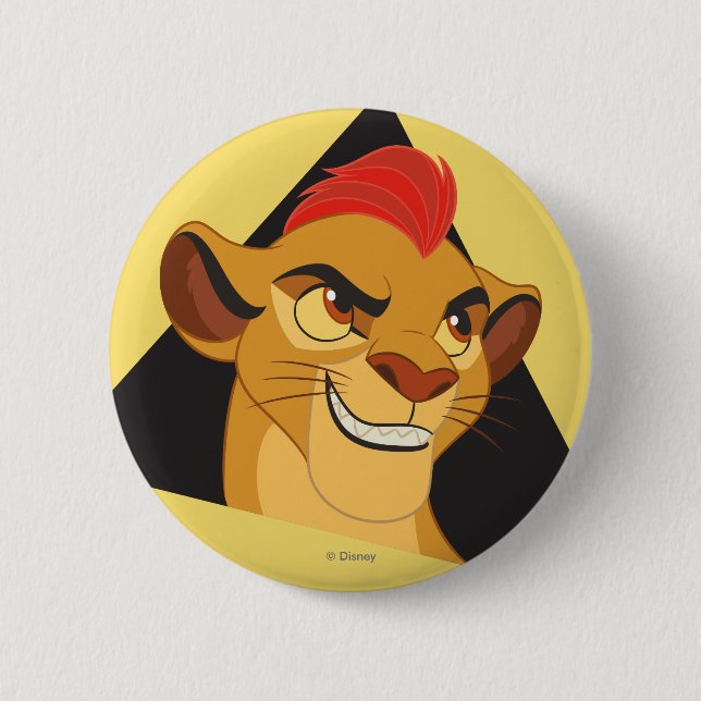 Macaron Rond 5 Cm Garde-lions | Kion Character Art (Devant)