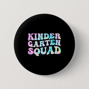 Macaron Rond 5 Cm Gardergarten Squad Enseignants enfants Tie Dye Ret