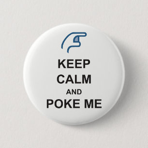 Macaron Rond 5 Cm GARDEZ CALME et POKE ME drôle Social FACEBOOK bad