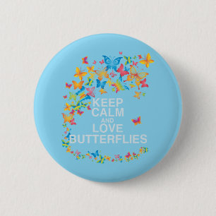 Macaron Rond 5 Cm Gardez la copie d'art de papillon de papillons de