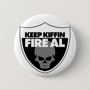 Macaron Rond 5 Cm Gardez le bouton d'Al du feu de Kiffin