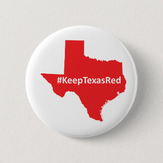 Macaron Rond 5 Cm Gardez le bouton rouge de campagne du Texas