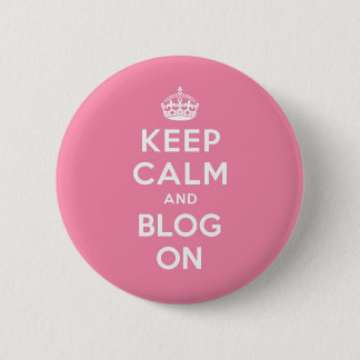 Macaron Rond 5 Cm Gardez le calme et le blog dessus