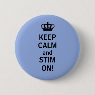 Macaron Rond 5 Cm GARDEZ LE CALME et le STIM DESSUS !