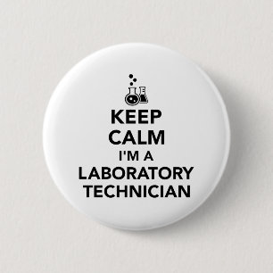 Macaron Rond 5 Cm Gardez le calme que je suis un technicien de