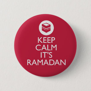 Macaron Rond 5 Cm gardez le calme son Ramadan